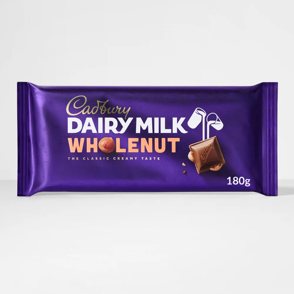 Cadbury Dairy Milk Whole Nut Bar 180g Image 1