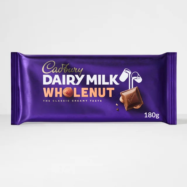 Cadbury Dairy Milk Whole Nut Bar 180g